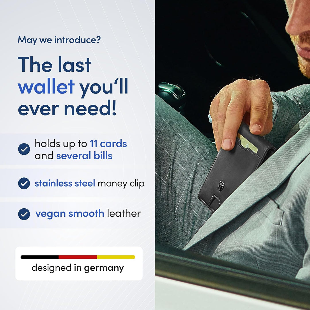 TRAVANDO Austin Herren Slim Wallet mit Geldklammer RFID-blockierendes Bifold Kreditkartenetui für Mä