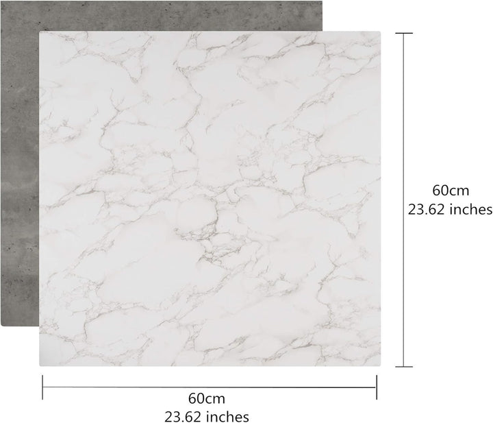 Selens Hintergrund Boards Kit für Food Fotografie, 60x60cm Hintergründe Grau Zement Weiss Marmor Tex