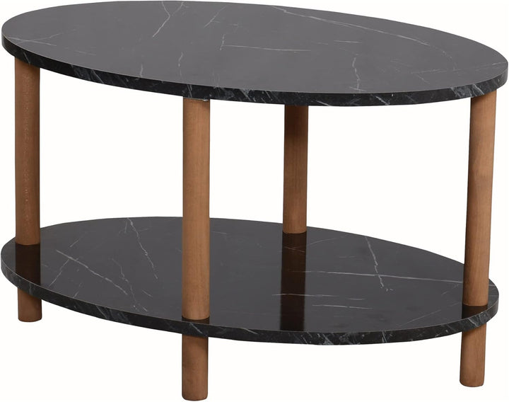 [en.casa] Couchtisch Højreby mit unterer Ablage Wohnzimmertisch Kaffeetisch 43 x 70 x 44 cm Sofatisc