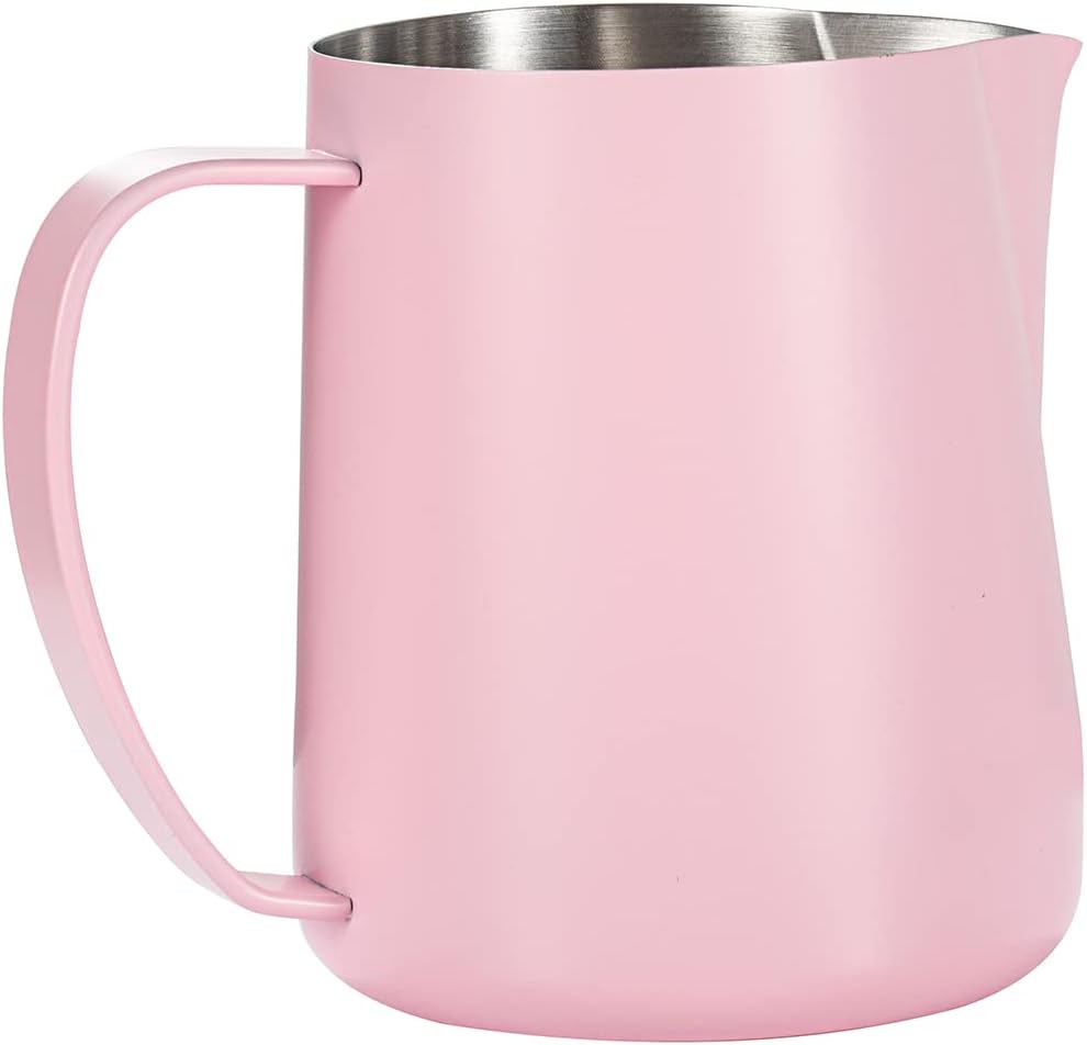 Dianoo Milchaufschäumkrug, 600 ml Edelstahl, Espresso-Dampfkrug, Milchkaffee, Aufschäumbecher, Milch