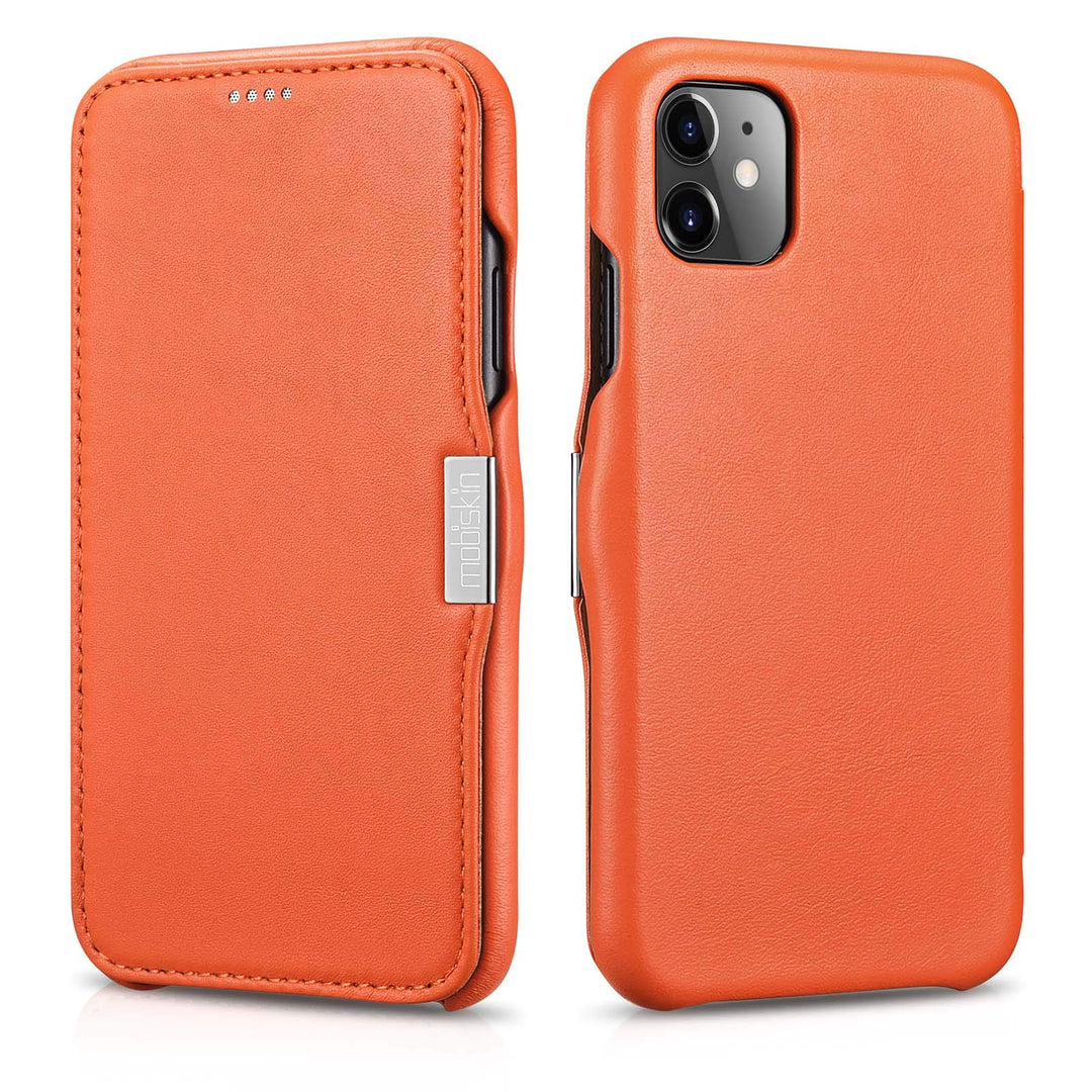 Mobiskin Hülle kompatibel mit Apple iPhone 11 (6,1 Zoll), Handyhülle mit echtem Leder, Case, Schutzh