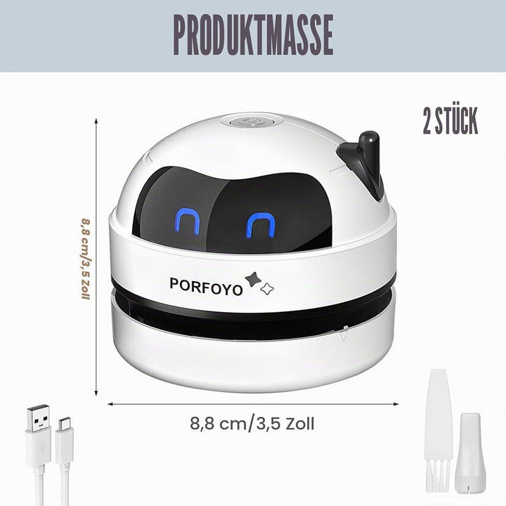 Tischstaubsauger, 2 Stück Mini Staubsauger, Tragbar Tischstaubsauger, Tisch Staubsauger USB Wiederau