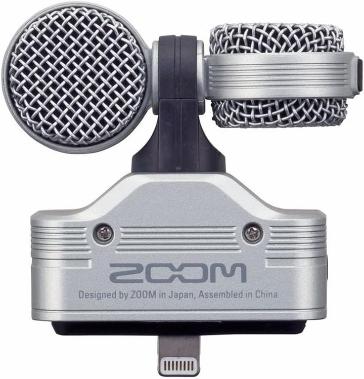 Zoom iQ7 Mitten-Seiten-Stereo Mikrofon für iOS-Geräte + keepdrum WSBK Fell-Windschutz