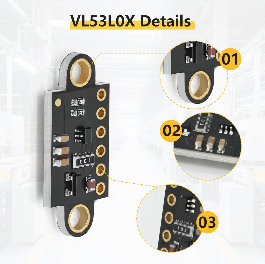 VL53L0X Laser Distanzsensor,VL53L0X V2 Laser-Abstandssensor-Modul,VL53L0X Time-of-Flight-Entfernungs