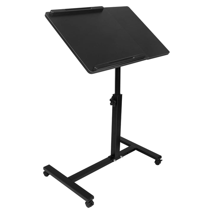 Betttisch für Laptop, Betttisch mit Rollen, höhenverstellbar, mit feststellbaren Rollen, 70 x 44 x 6