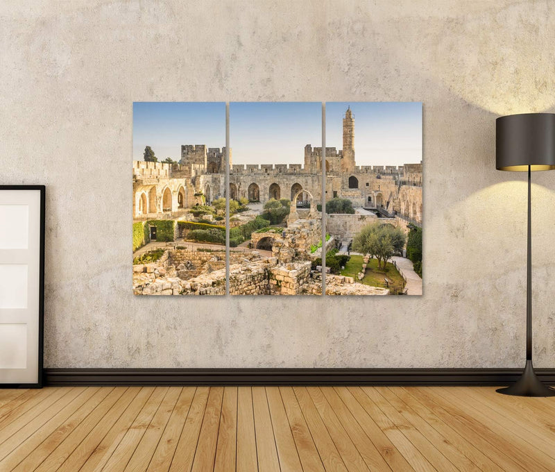 Bild Bilder auf Leinwand Jerusalem, Israel am Turm Davids. Wandbild, Poster, Leinwandbild QNP 130x80