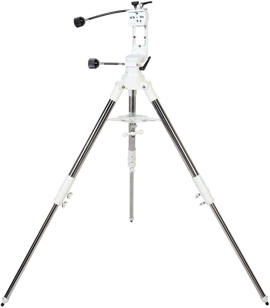 Bresser Azimutale Teleskop Montierung Twilight I mit 3-Bein-Stativ aus Edelstahl, flexiblen Antriebs