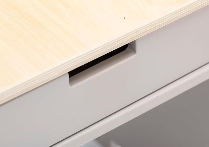 Betzold Spiegeltisch, inkl. Hocker – Schminktisch Frisiertisch Waschtisch Natur Grau, Natur Grau