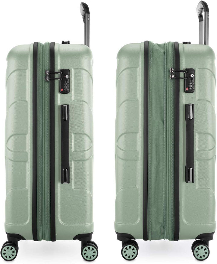 Suitline 3er Koffer-Set Trolley-Set Rollkoffer Hartschalen-Koffer Reisekoffer, TSA, (55 cm, 66 cm, 7