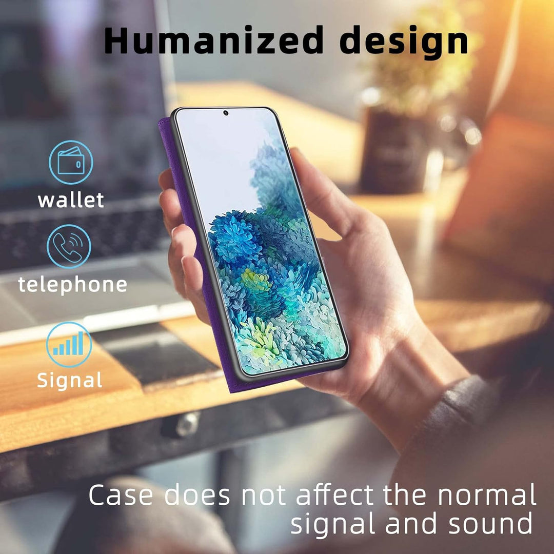 MONASAY iPhone 12 Pro Max Handyhülle 6.7 Zoll, [Schutzfolie][Kartenfach][Standfunktion][Magnet][RFID