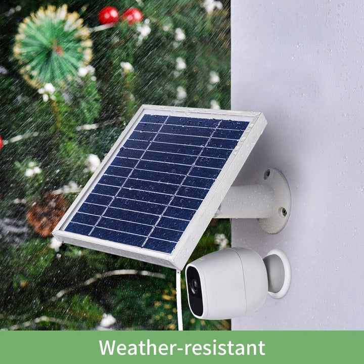 iTODOS Solarpanel, kompatibel mit Arlo Pro und Arlo Pro 2, 30 cm langes Outdoor-Stromladekabel und v