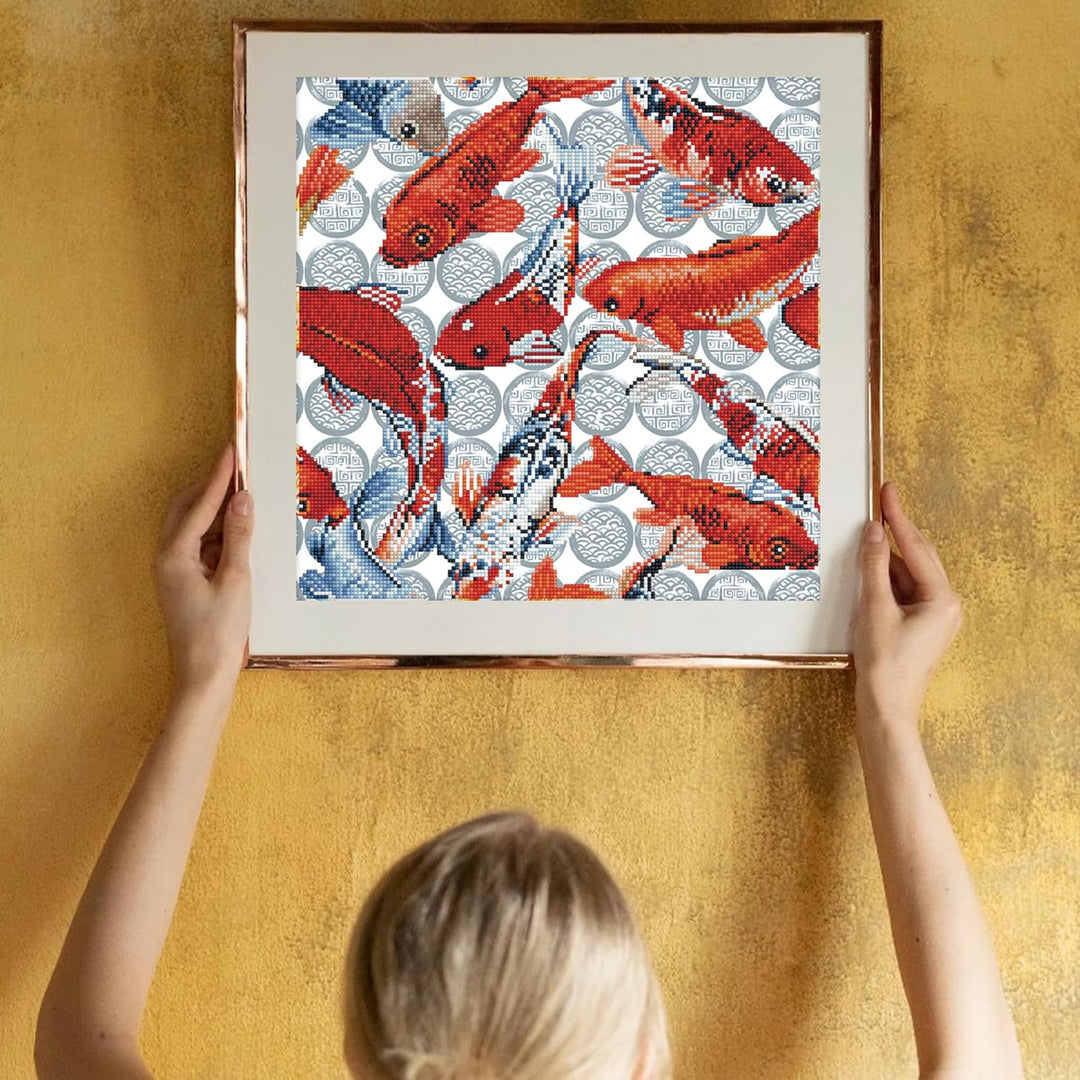 Diamond Dotz DD9-051 Koi Mosaic, ca. 41 x 41 cm gross, Diamond Painting, Malen mit Diamanten, funkel