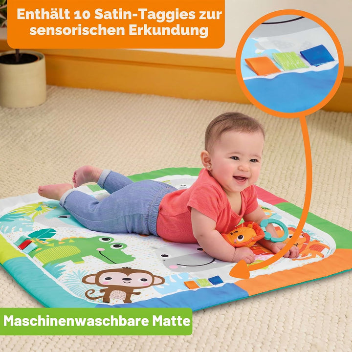 Bright Starts Wild Wiggles Jungle Jubilee FoldAway Aktivitätsspielzeug für Neugeborene und ältere Ki