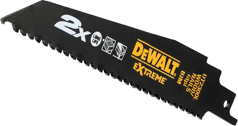 DeWalt 12-tlg. Extreme Bi-Metall Sägeblätter-Set (für Holz- und Metallsägearbeiten, robust und langl