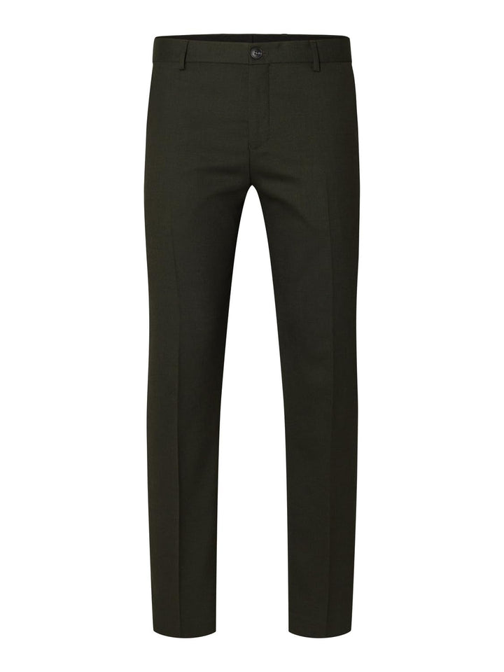 SELECTED HOMME Male Hose Gewebter Wollgemisch 42 Dark Green, 42 Dark Green