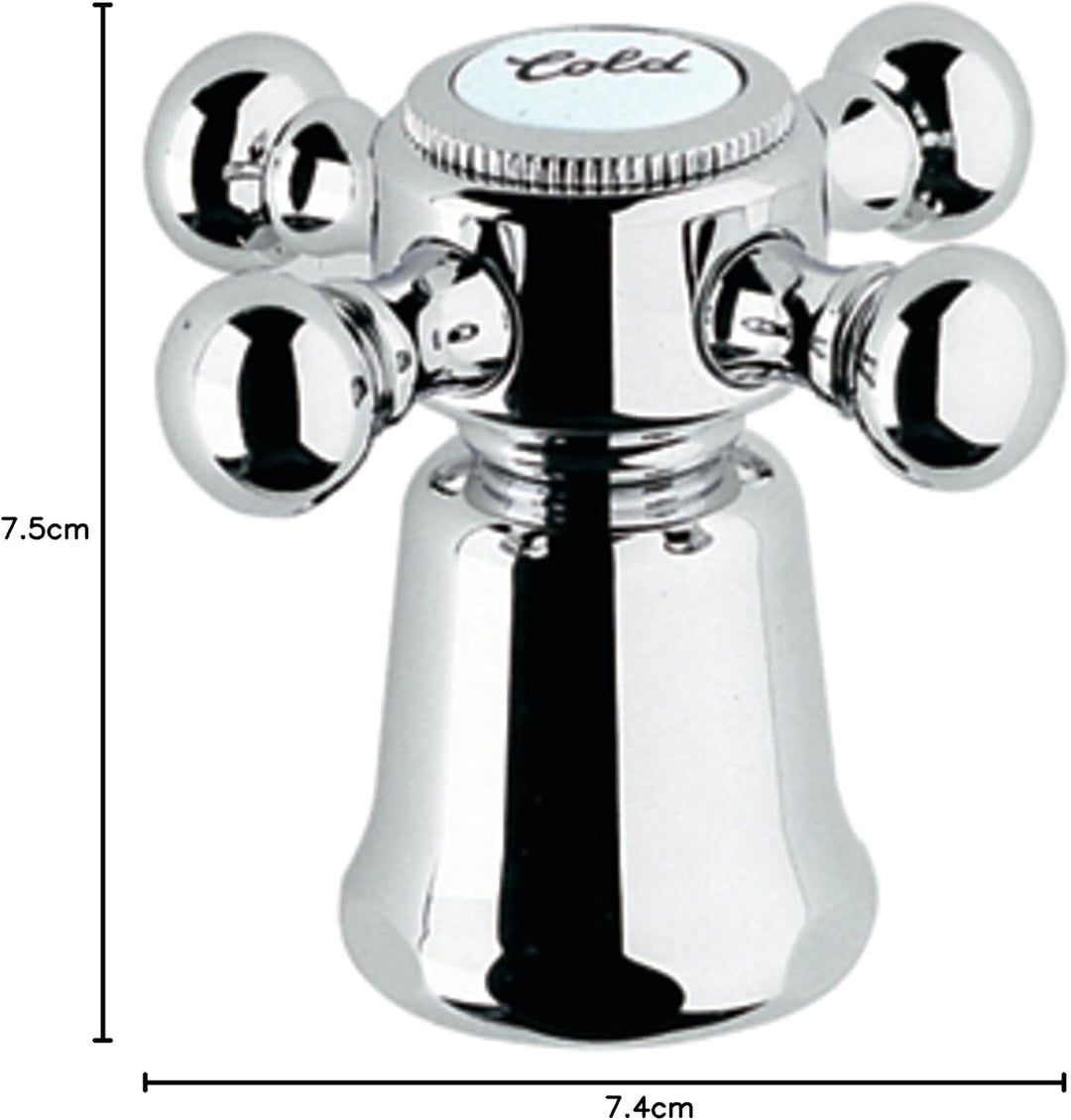 GROHE Arabesk - Kreuzgriff (mit Kappe, Markierung: warm/kalt), chrom, 45277000