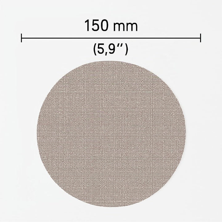 FANZWORK 150 mm Netz-Schleifgitter Klett für Exzenterschleifer, Korn P80 (15 Stück), P120 (15 Stück)