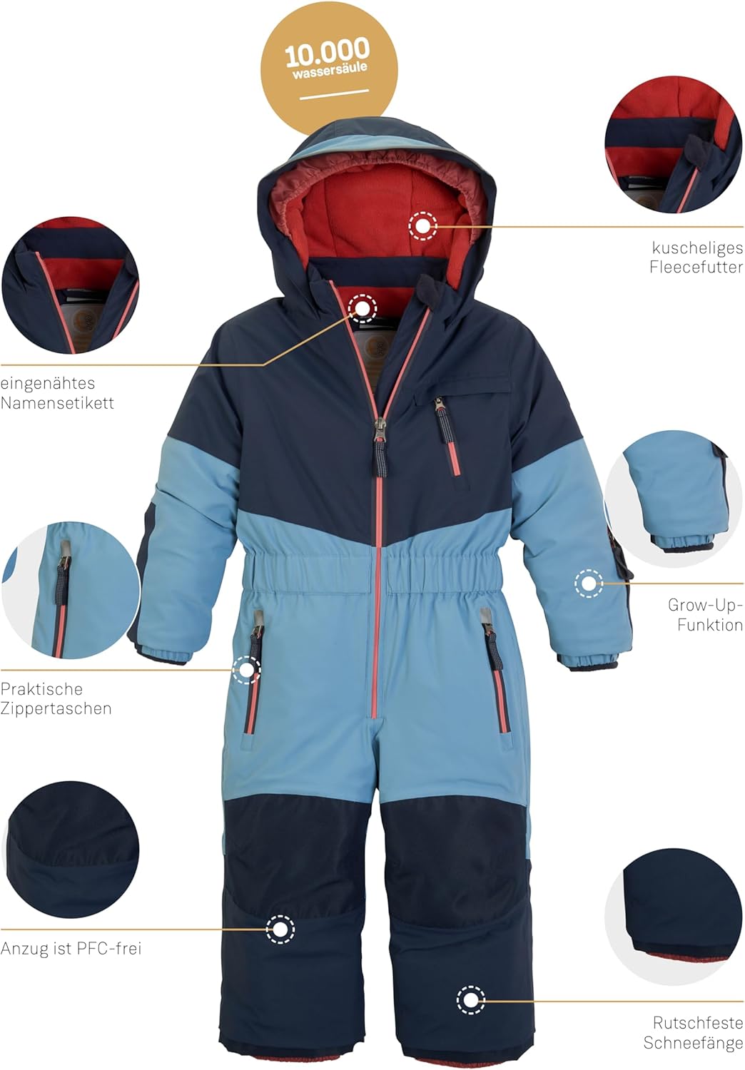 first instinct by killtec Unisex Fisw 32 Mns Onpc Skioverall/Schneeanzug mit Kapuze, wasserdicht 110