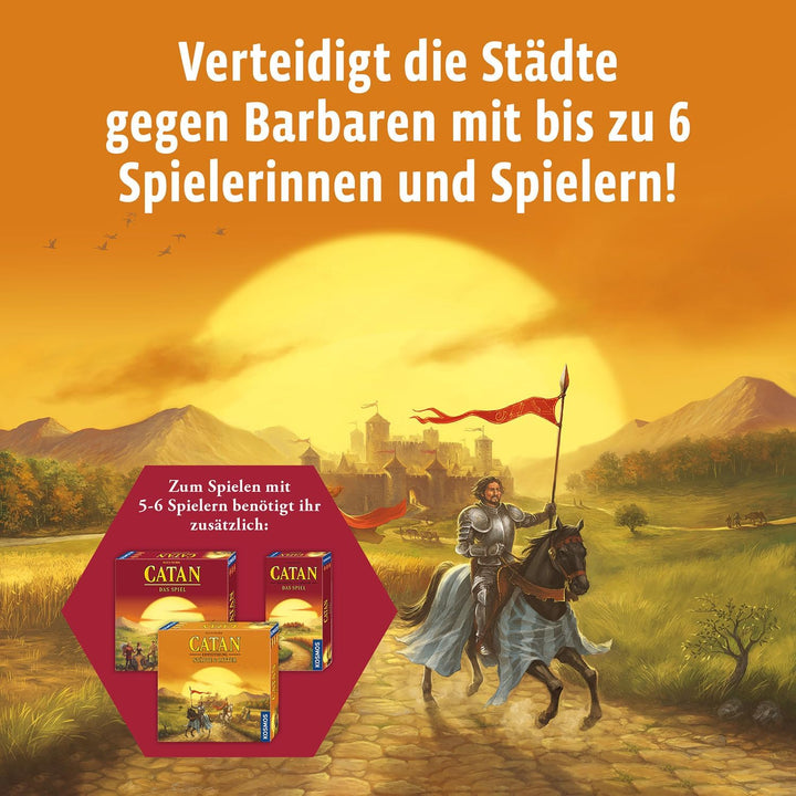 KOSMOS 682743 Catan - Städte und Ritter Ergänzung für 5-6 Personen, Ergänzung zur Catan Erweiterung