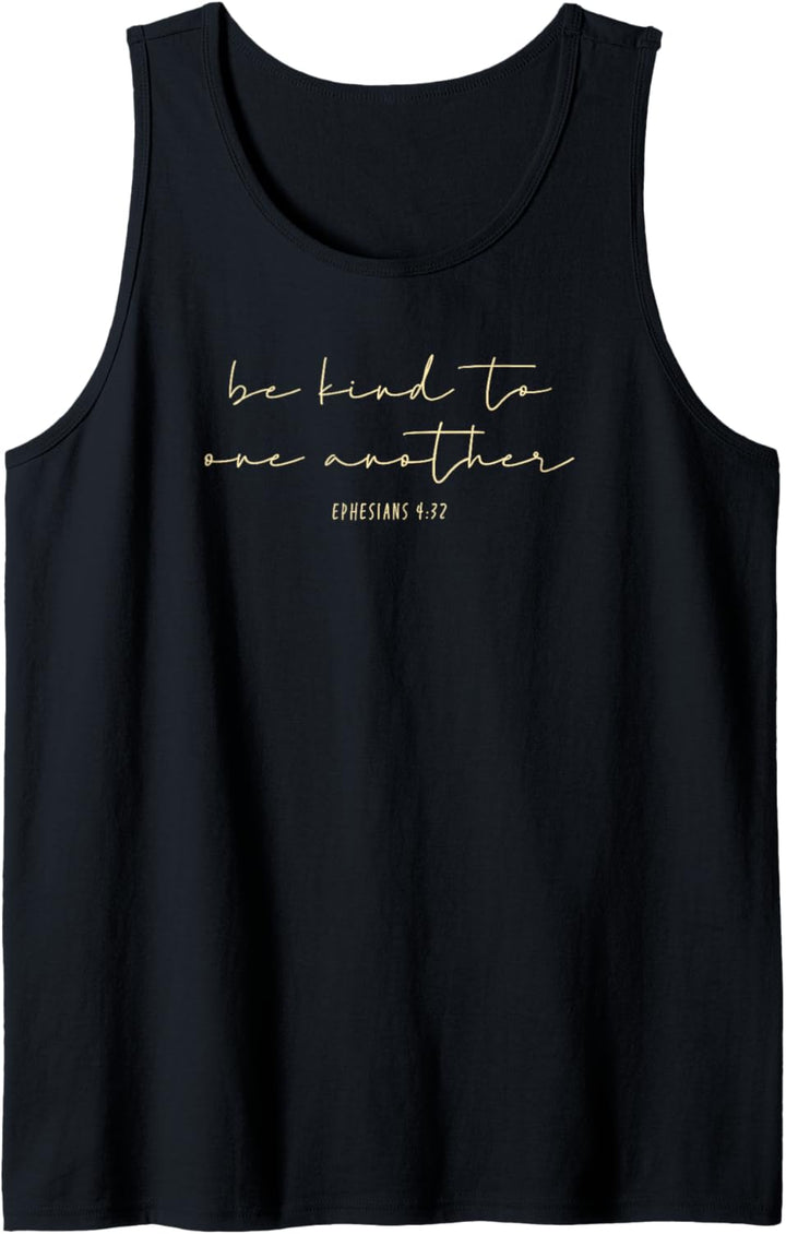Trendy Be Kind To One Another Flower Bouquet Front & Back Tank Top