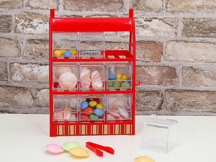 Cepewa Süssigkeitenspender Retro Süssigkeitenautomat mit Zange Weingummi Spender 50er Jahre Fruchtgu