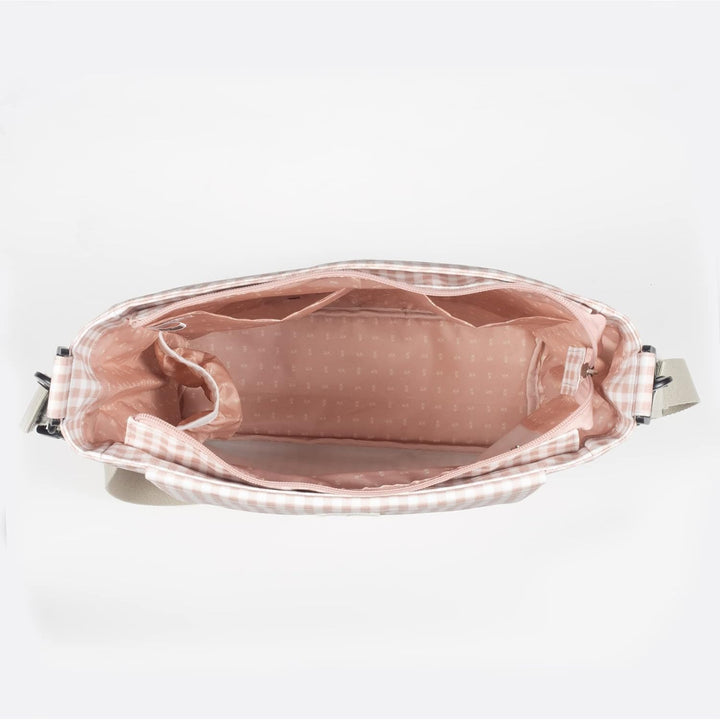 Walking Mum. I Love Vichy Wickeltasche für Kinderwagen, Schultertasche, Rosa, 42 x 36 x 13 cm