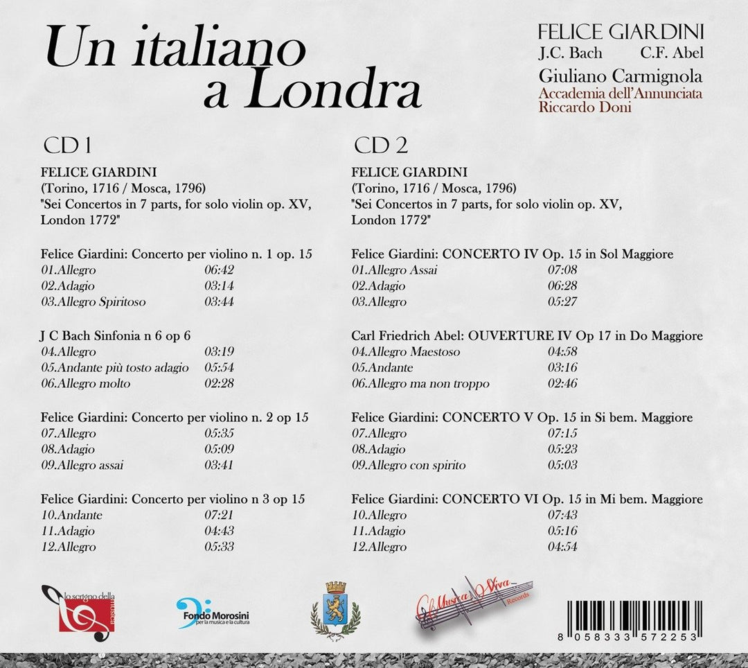 Giardini: Un Italiano a Londra - Violinkonzerte, Audio-CD