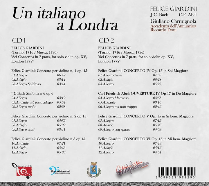 Giardini: Un Italiano a Londra - Violinkonzerte, Audio-CD