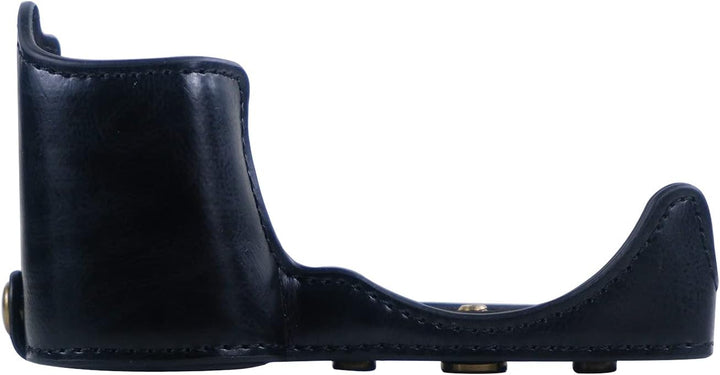 Rieibi ZVE10 Hülle - Qualität PU Leder Hülle für Sony ZV-E10 spiegellose Digitalkamera - Griff Schut