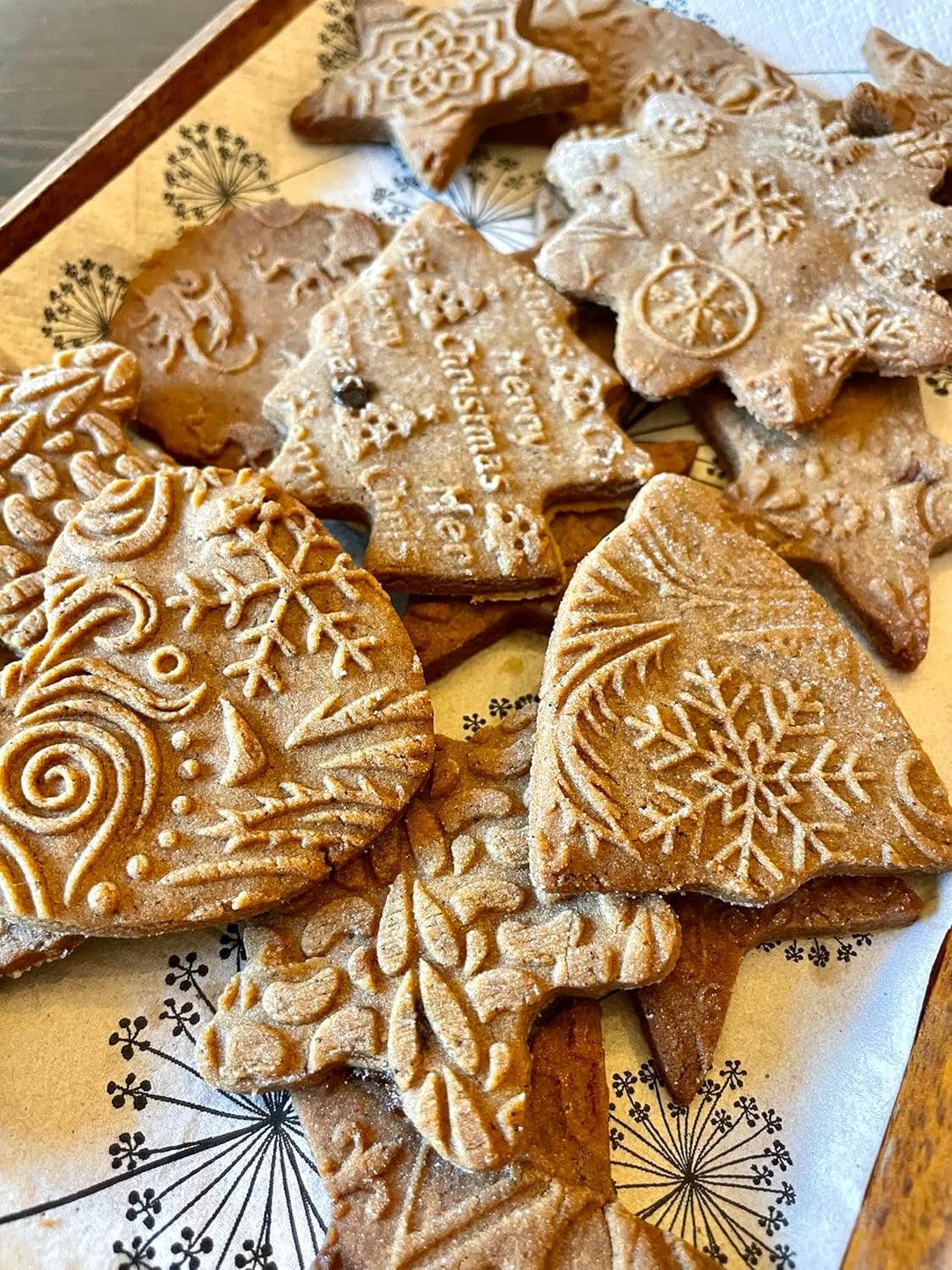WEIHNACHTEN ENGEL Nudelholz mit Muster Weihnachten Backen - Teigroller Holz für DIY Weihnachten Plät