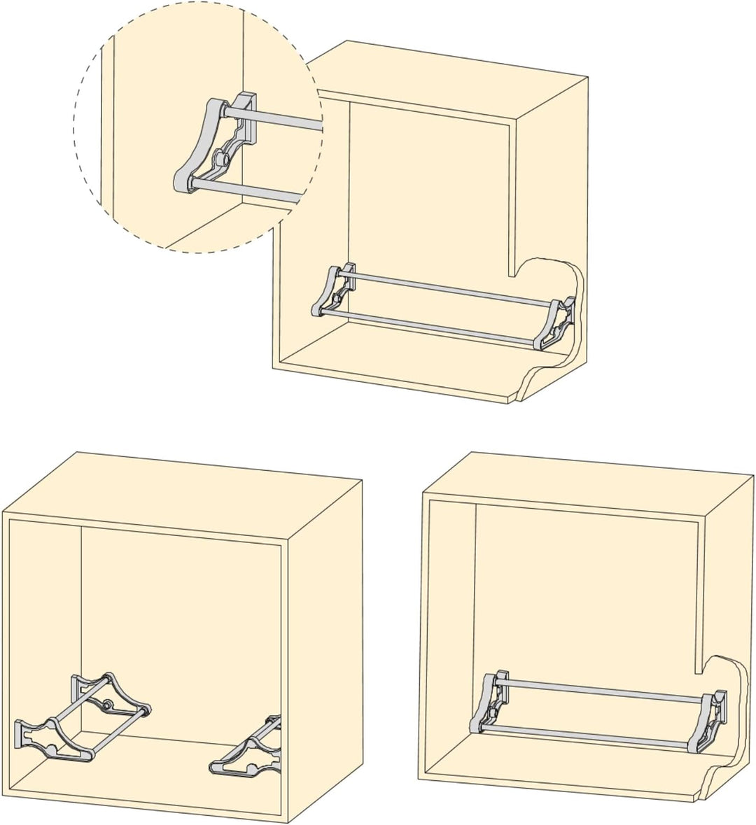 Emuca 7085725 Zubehör Schuhträger für Kleiderschrank