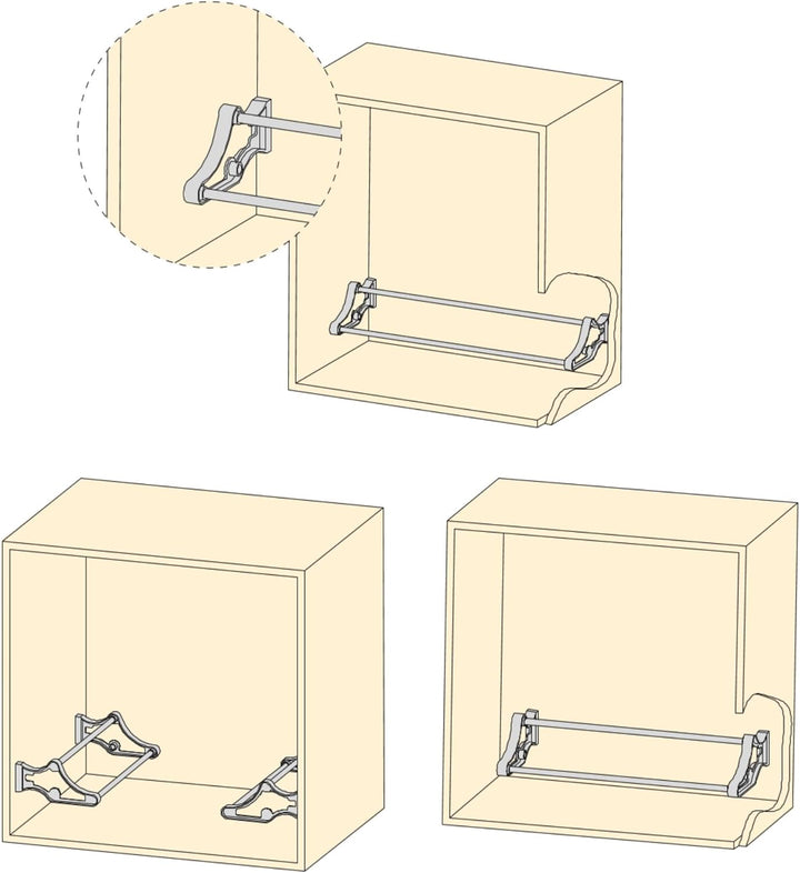 Emuca 7085725 Zubehör Schuhträger für Kleiderschrank