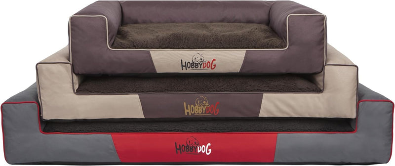 Hobbydog XL VIEBRA2 Hundebett Victoria Exclusive Grösse XL - 100 X 66 cm Dunkel Braun/Navy Brown Bet