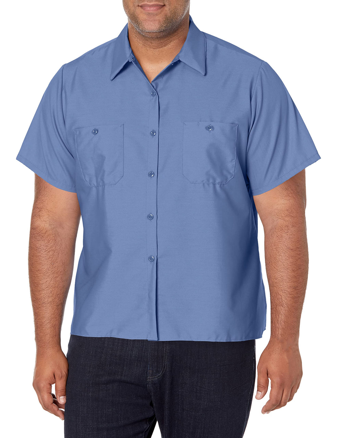 Red Kap Damen Women's Short Sleeve Industrial Work Shirt Hemd L Blau (Petrol Blue), L Blau (Petrol B