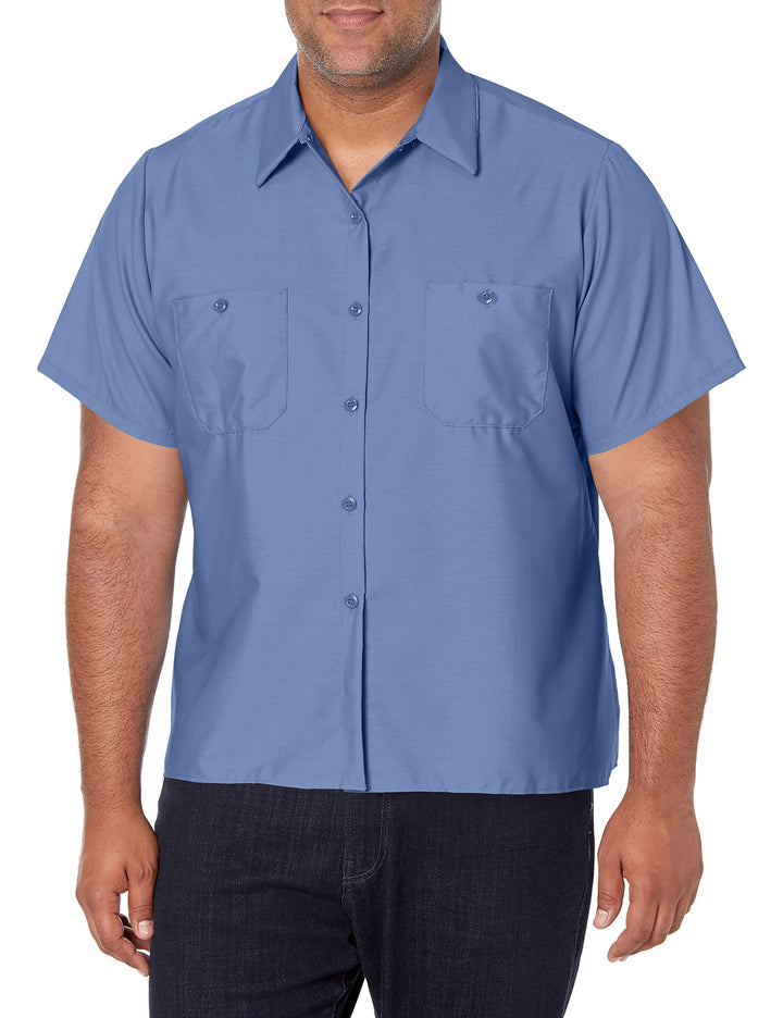 Red Kap Damen Women's Short Sleeve Industrial Work Shirt Hemd, M Blau (Petrol Blue)