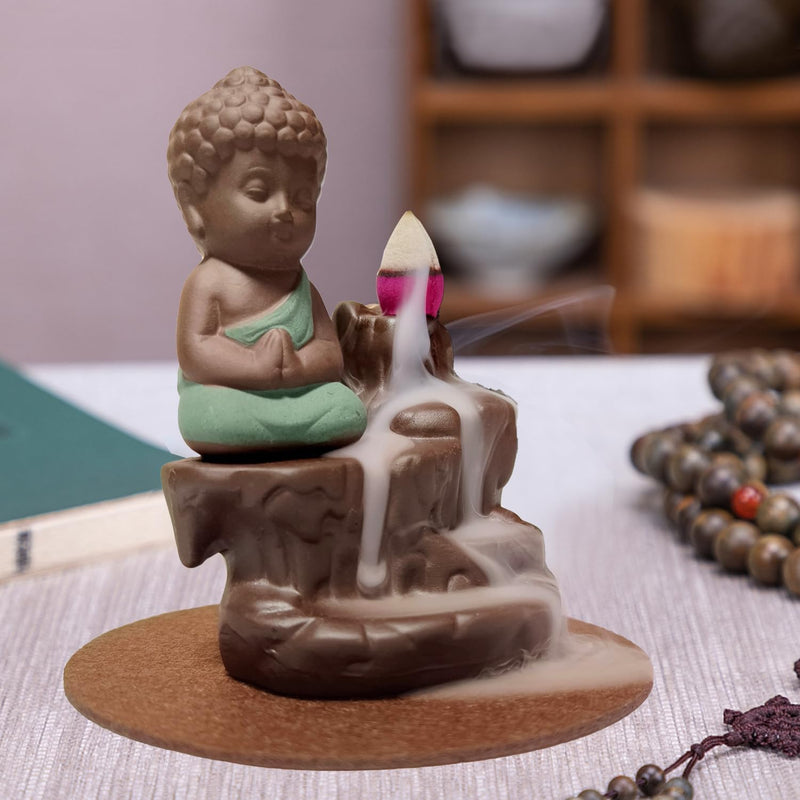 LuXianYS Zen Garten Set, Handgefertigtem Zen Garten Backflow Incense Burner,Zen Sand Miniatur Gesche