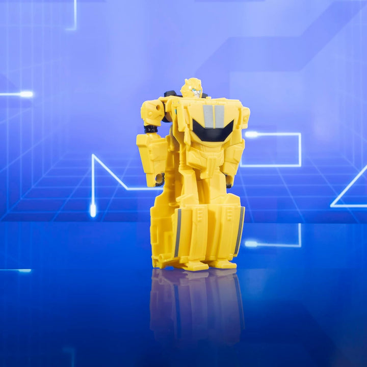 Transformers Earthspark Bumblebee 1-Step Flip Changer Figur, 10 cm, ab 6 Jahren Single Bumblebee, Si