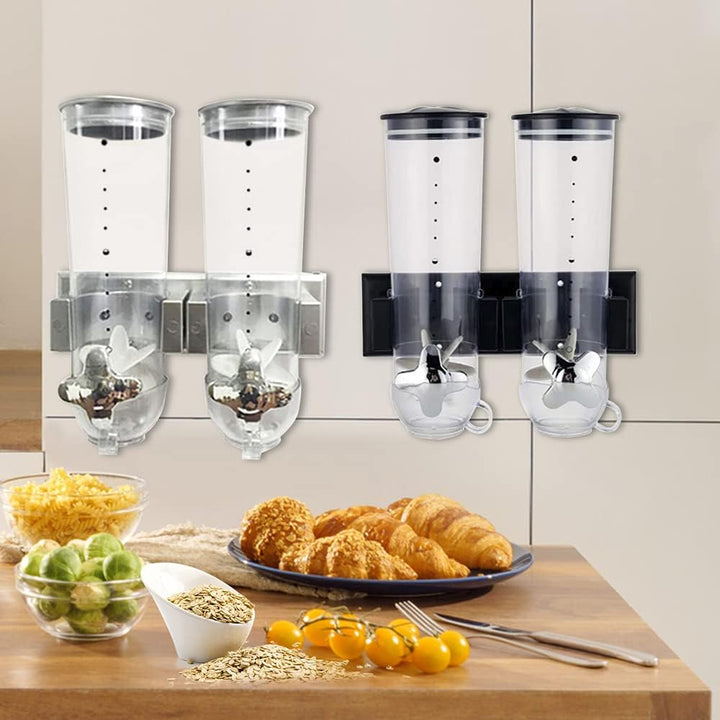 2×1.5L Müslispender Cerealienspender Cornflakesspender Müsli Spender Doppelt-Spender für Müsli, Corn