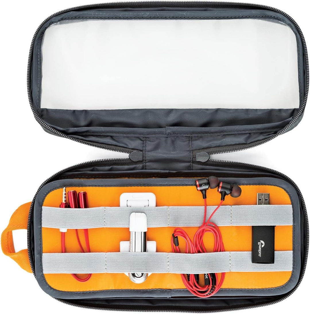 Lowepro GearUp Pouch Medium, Travel Essentials Case, Reisetasche für PC-Kabel, Kabel, Adapter, Akkus