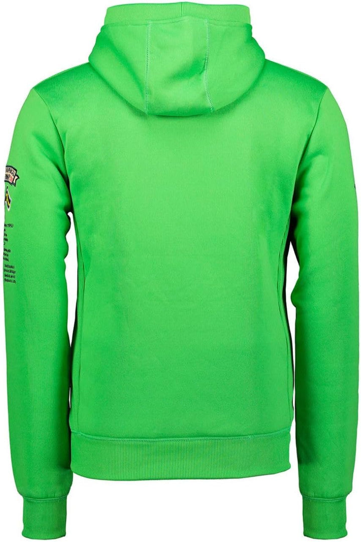 Geographical Norway GYMCLASS Men - Herren Kapuzenpullover Hoody S Grün, S Grün