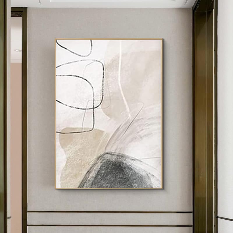 UGZDEA Abstrakt Leinwand Poster 3er Set, Moderne Geometrie Formen Leinwand Bilder Wohnzimmer Schlafz