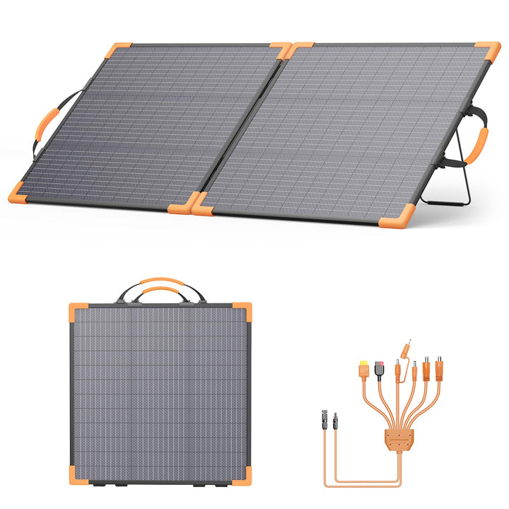 100W Bifaziales Tragbares Solarpanel für Kraftwerke, 20V Faltbares Solarladegerät mit IP68-Wasserdic