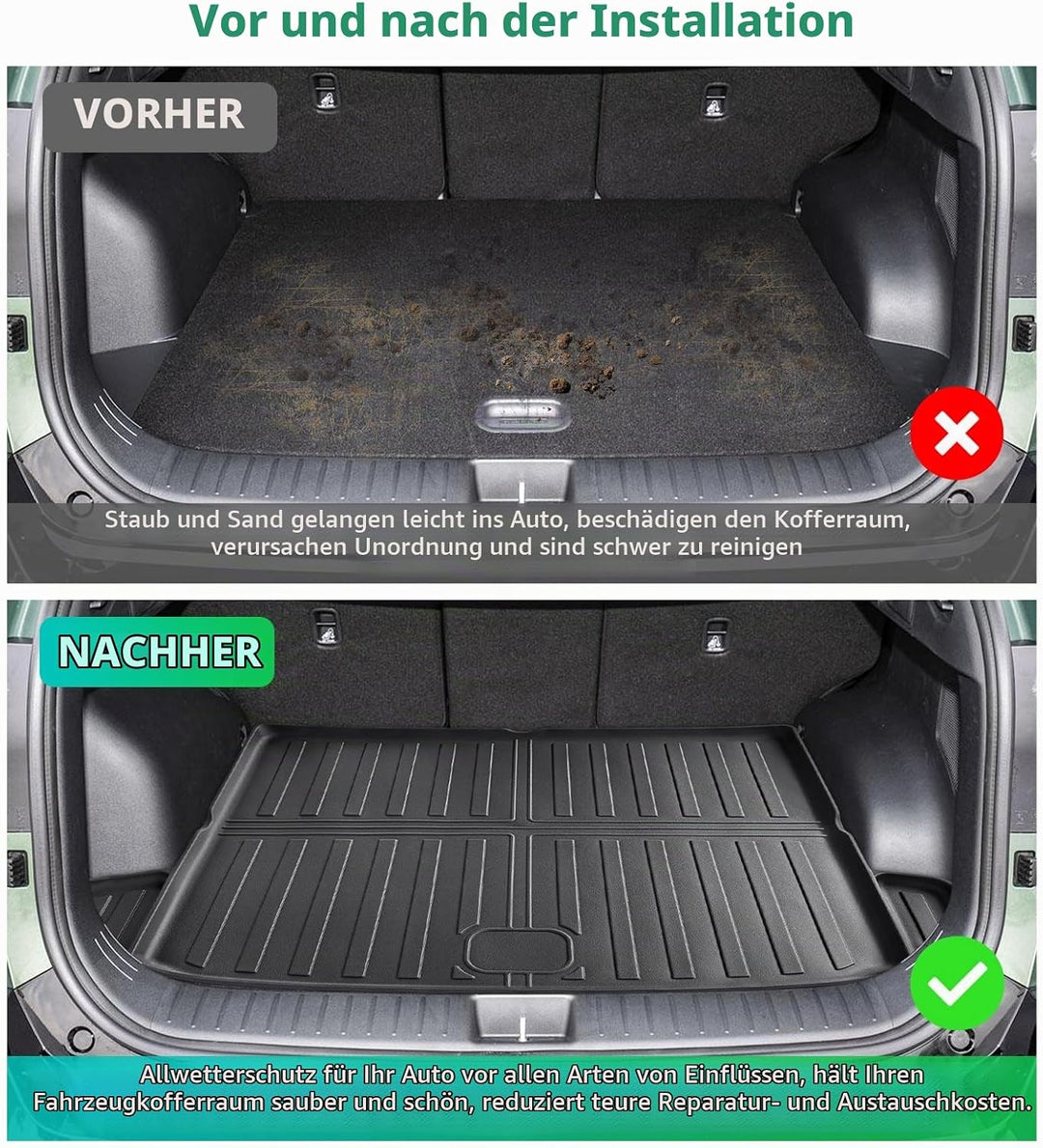 GAFAT Kompatibel mit Kia Sportage NQ5 V 2022-2024 2025 Kofferraummatte, Leicht zu Falten, Sportage V