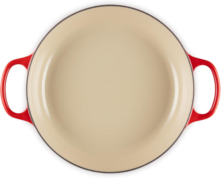 Le Creuset Signature Gusseisen Gourmet-Profitopf, Rund, Ø 30 cm, 3,5 l, Für alle Herdarten inkl. Ind