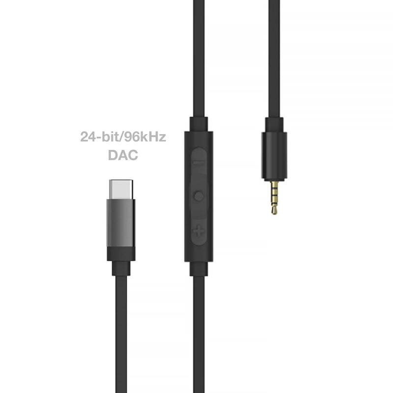 Koss Utility Cord USB-C Cable, Works Utility Series System, In-Line Microphone and Remote, Built-in