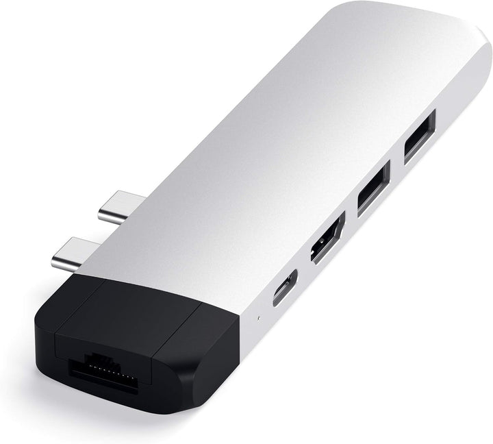 SATECHI Type-C Pro Hub Adapter mit Ethernet – 4K HDMI, USB-C PD, Gigabit Ethernet, USB 3.0, Micro SD