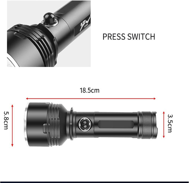 WINDFIRE Tauchlampe, 5000 Lumen Super Hell XHP70 LED Tauchen Taschenlampe mit 3 Modi, Professionelle