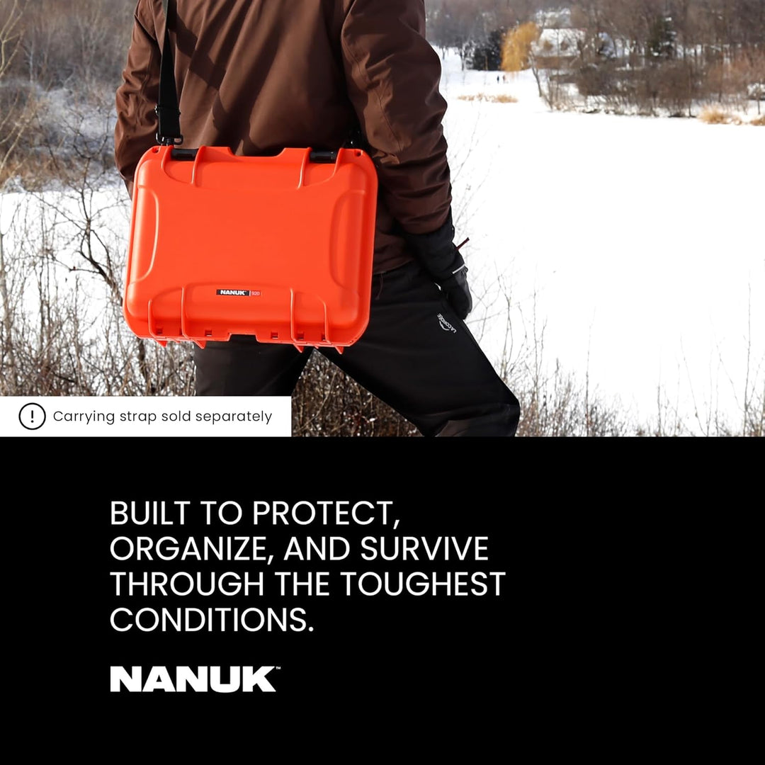 NANUK 920 Hartschalenkoffer, wasserdicht, leer, Orange Orange Leer, Orange Leer