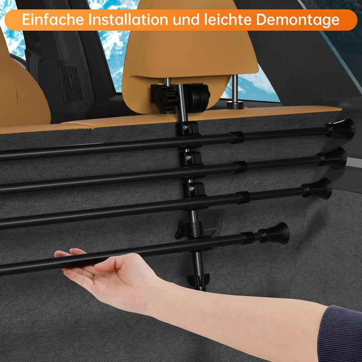 Areyourshop Hundegitter Auto Schutzgitter Trenngitter, Autogitter Kofferraum für Hunde 32-55CM * 80-