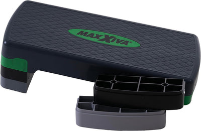 MAXXIVA® Stepper Aerobic-Fitness-Steppbrett mit Antirutsch-Matte 67 x 27 x 10/15/20 cm höhenverstell